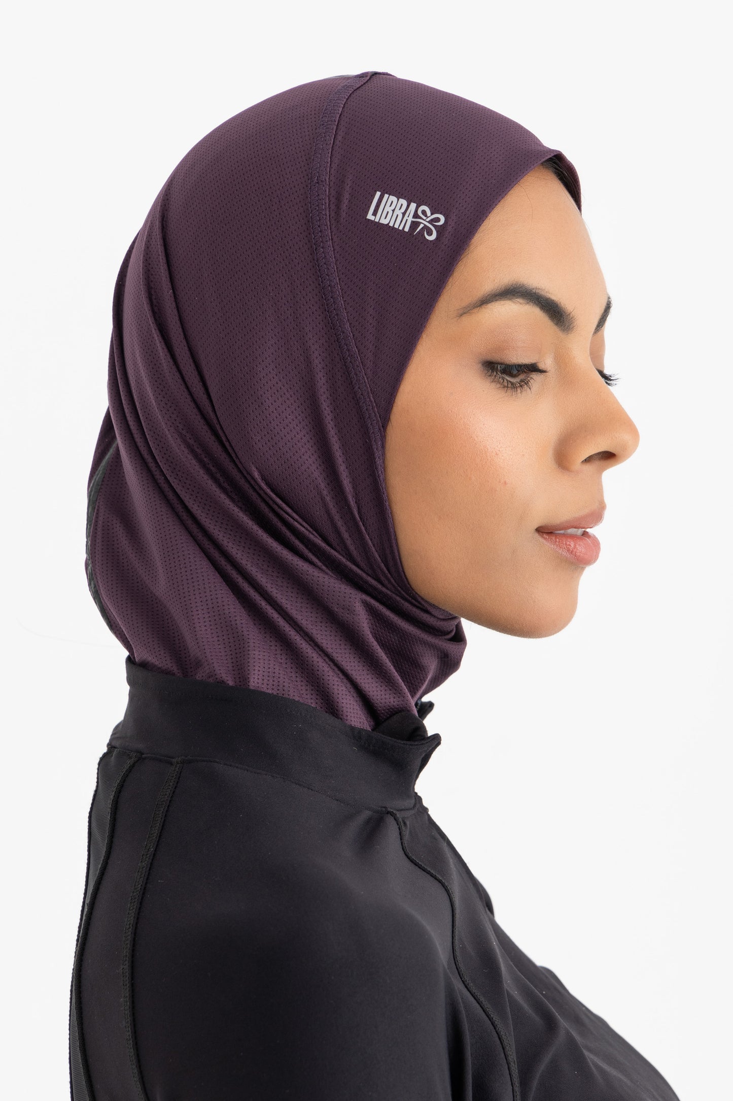 Lycra Sporty Hijab - Plum
