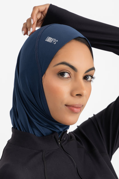 Lycra Sporty Hijab - Navy