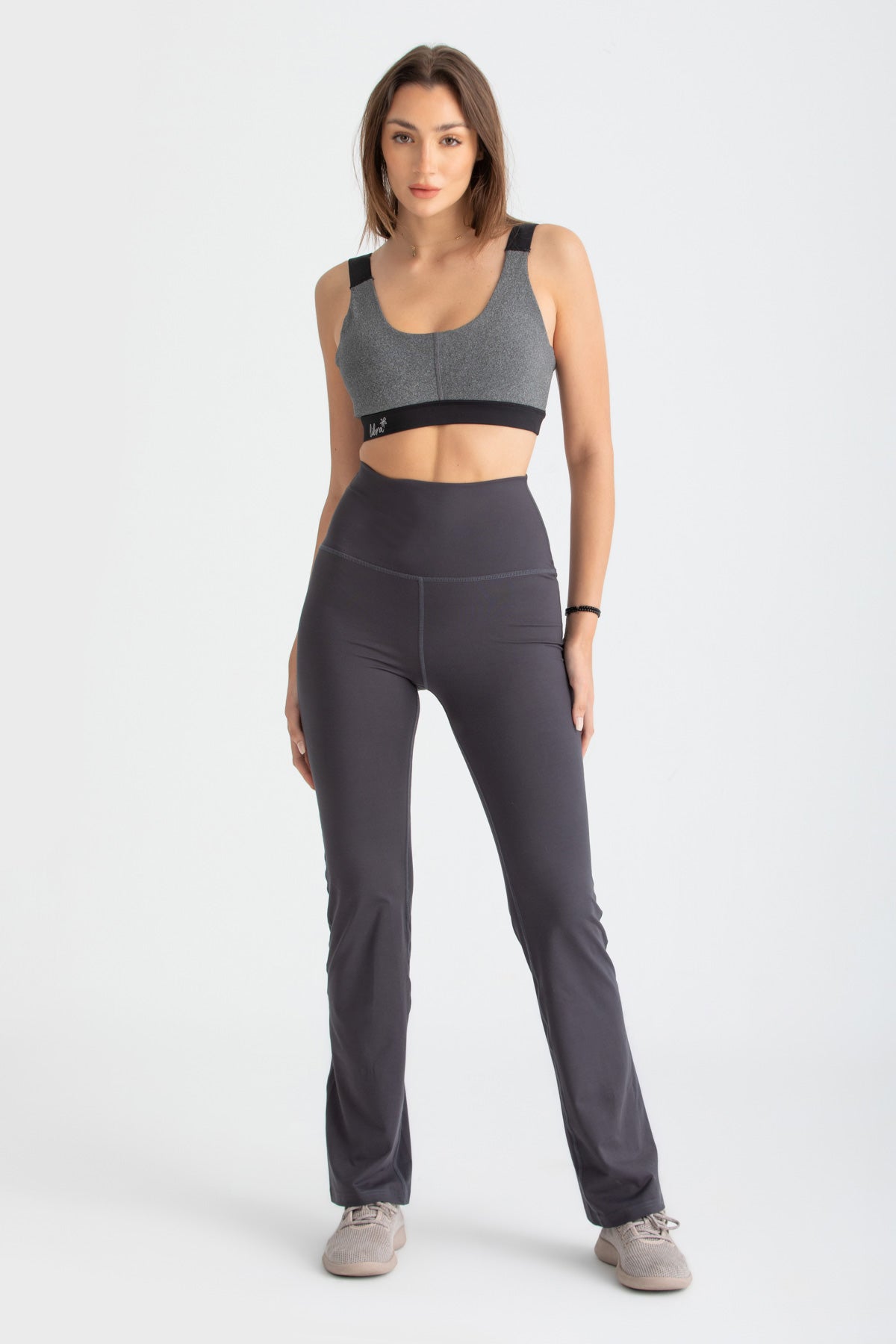 Lycra Flare Leggings - Grey