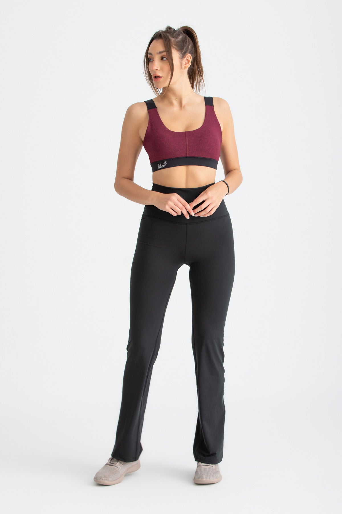 Lycra Flare Leggings - Black