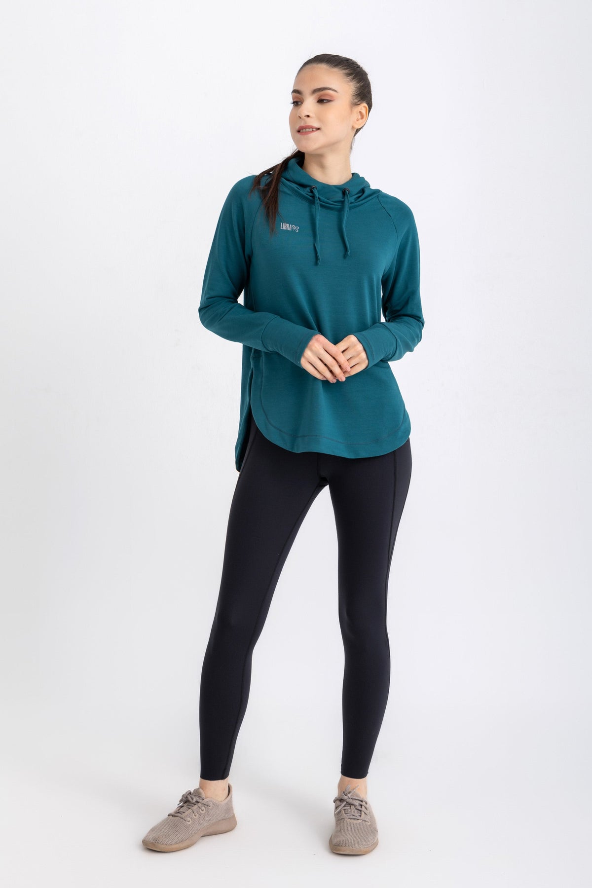 Lycra Long Sleeve Cloud Hoodie - Teal