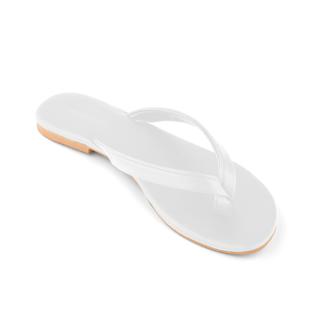 Urbana White Slippers