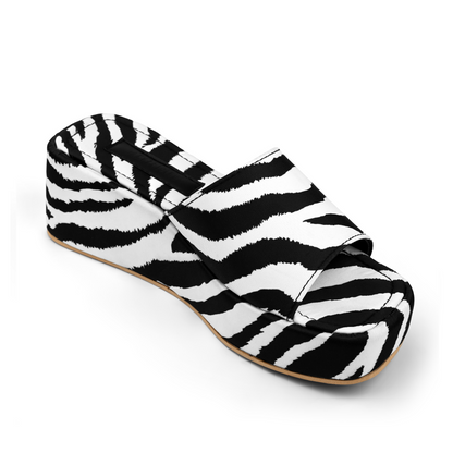 PLATFORMA ZEBRA SLIPPERS