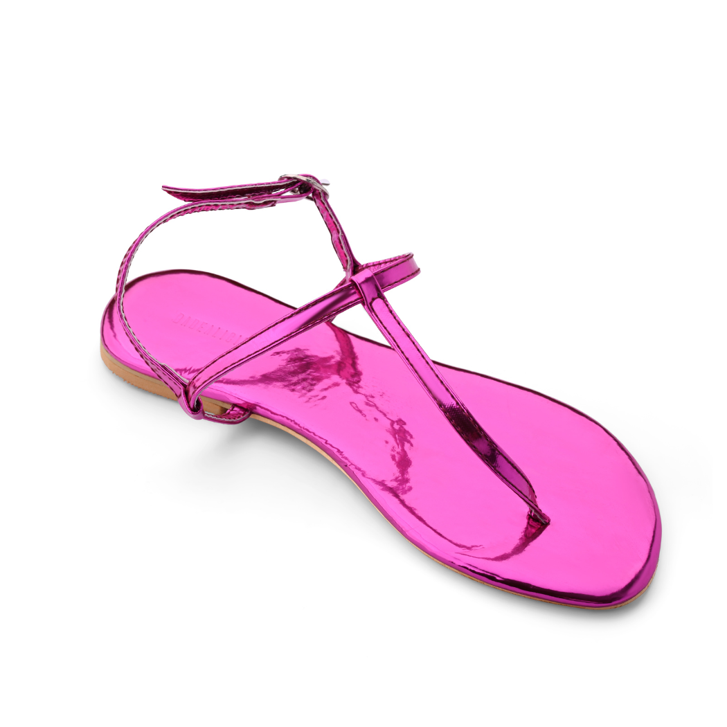 Faux leather Tira Sandals - Fushcia