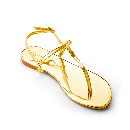 Tira Gold Sandals