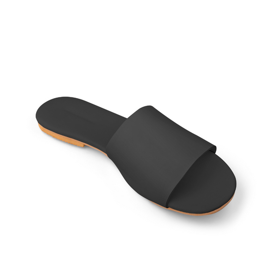 Basica Black Slippers