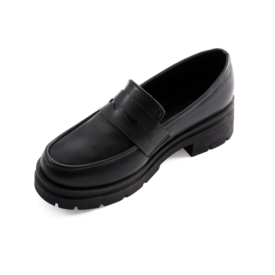 Faux Leather Massivo Classic Loafers - Black