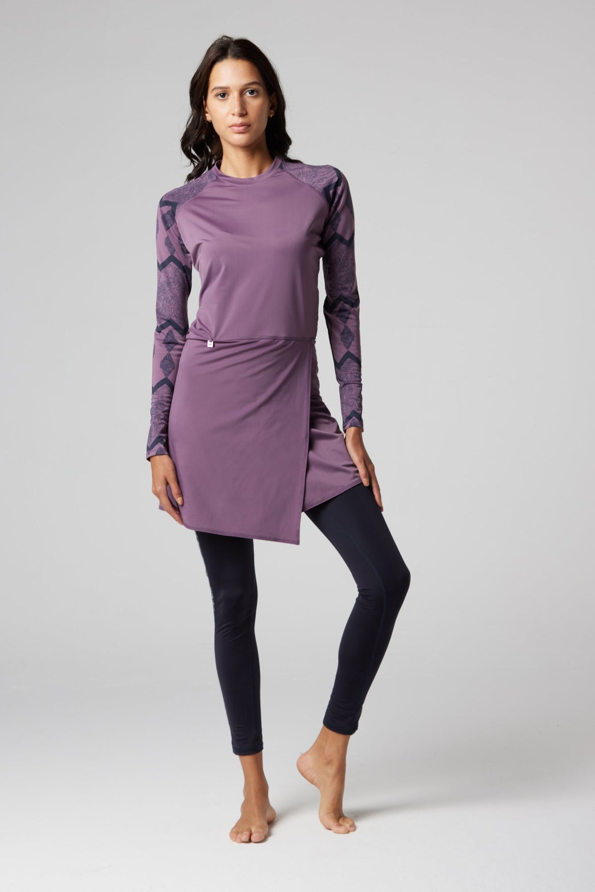 Lycra Motion Wave Swim Top - Purple
