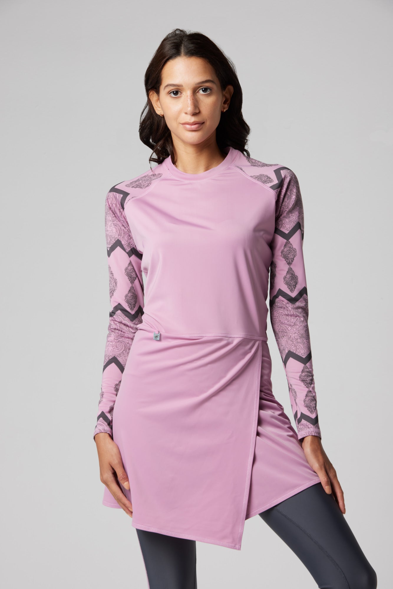 Lycra Motion Wave Swim Top - Pink