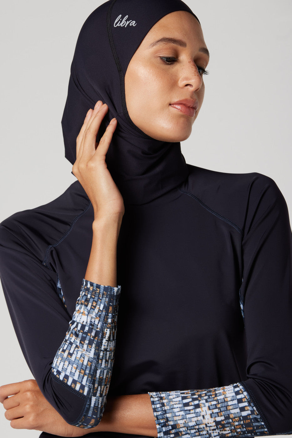 Lycra Ultra-Fit Swim Hijab - Black
