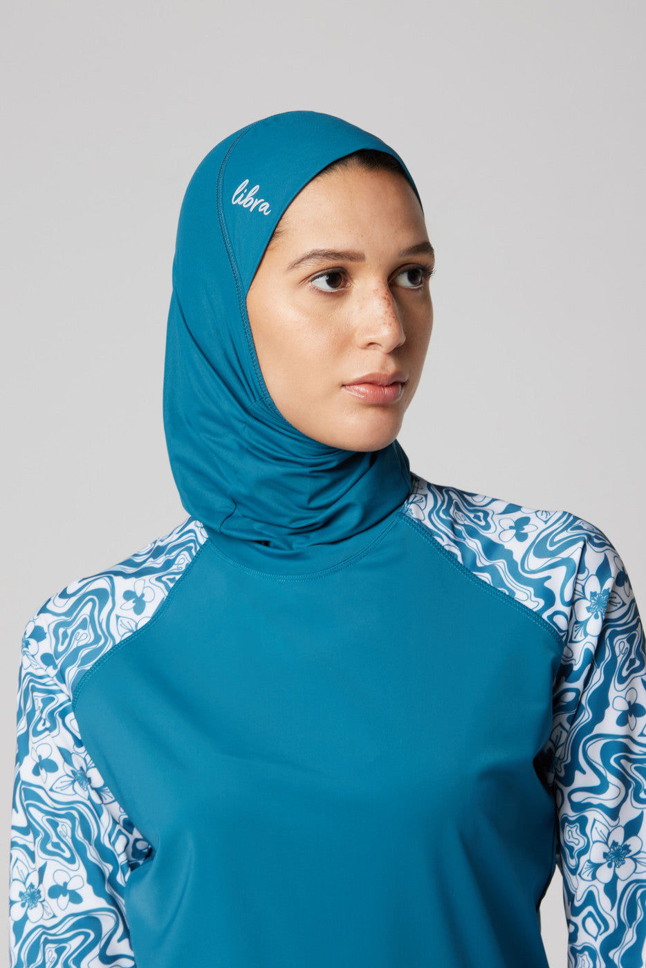 Lycra Ultra-Fit Swim Hijab - Blue Moon