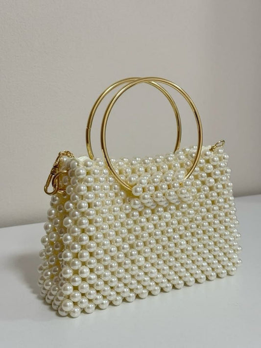 Pearl Hand Bag - Off White