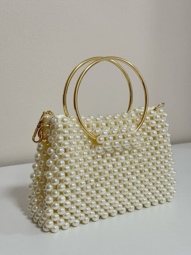 Pearl Hand Bag - Off White