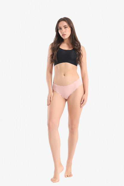 Seamless Hipster V-Shape Bikini Pink