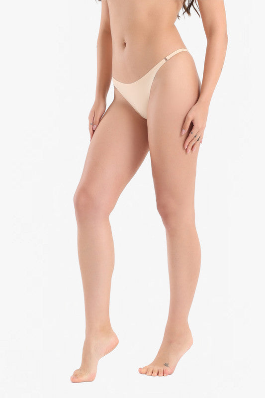 Seamless Minimalist Cheeky String Camel-Gray