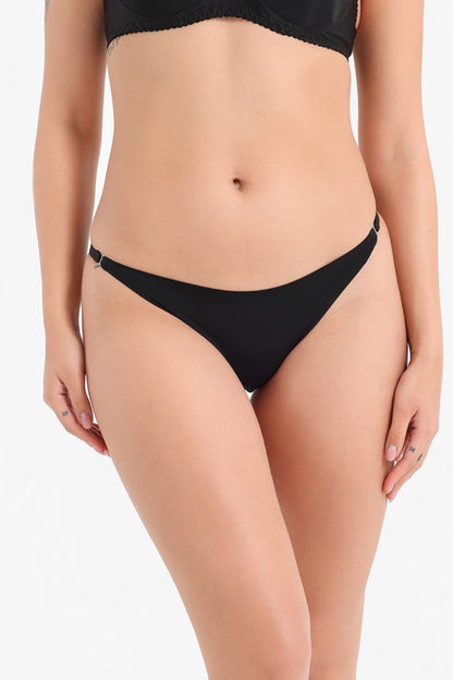 Seamless Minimalist Cheeky String Black