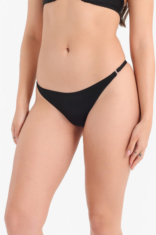 Seamless Minimalist Cheeky String Black