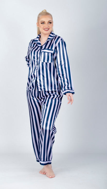 Striped Long Sleeve Pajama Set