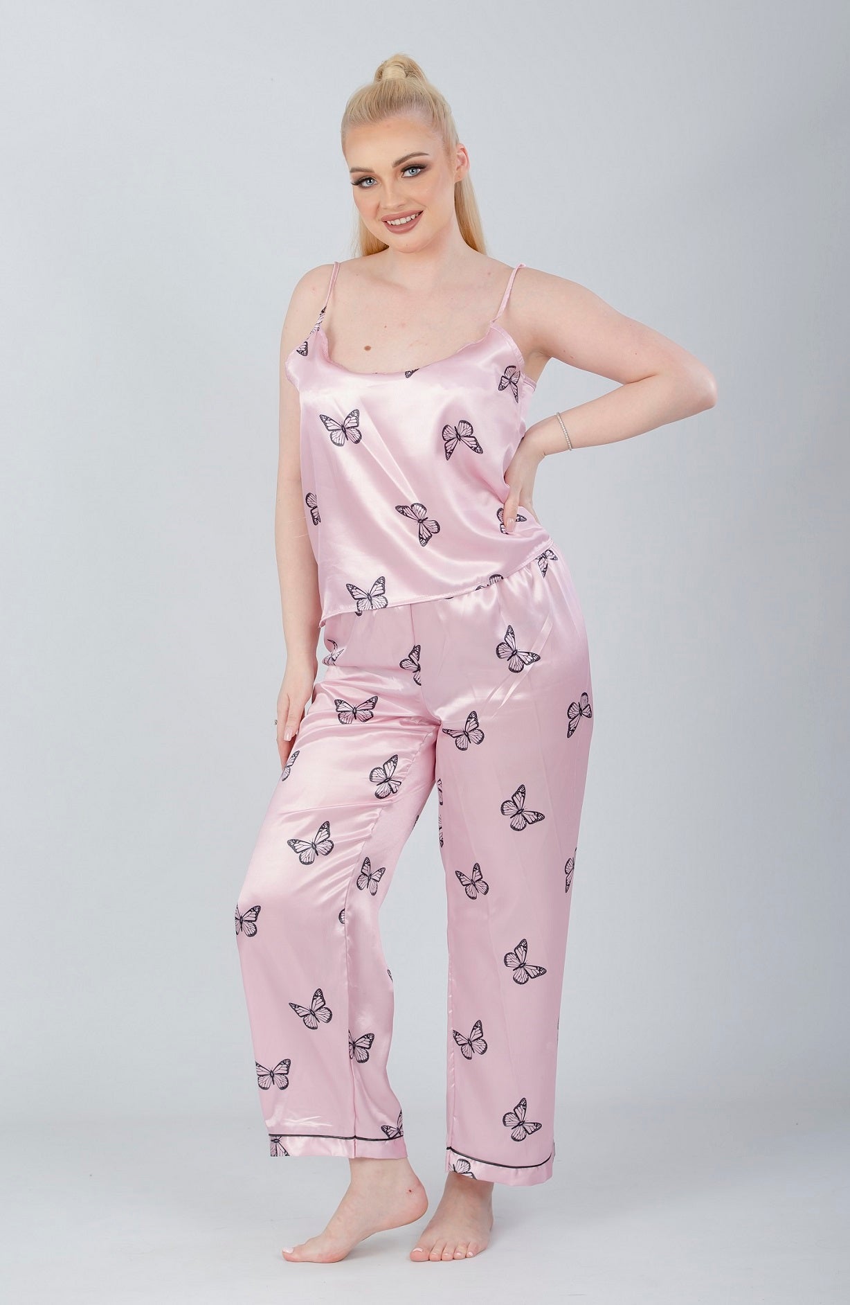 3 Pieces Butterfly Pajama Set