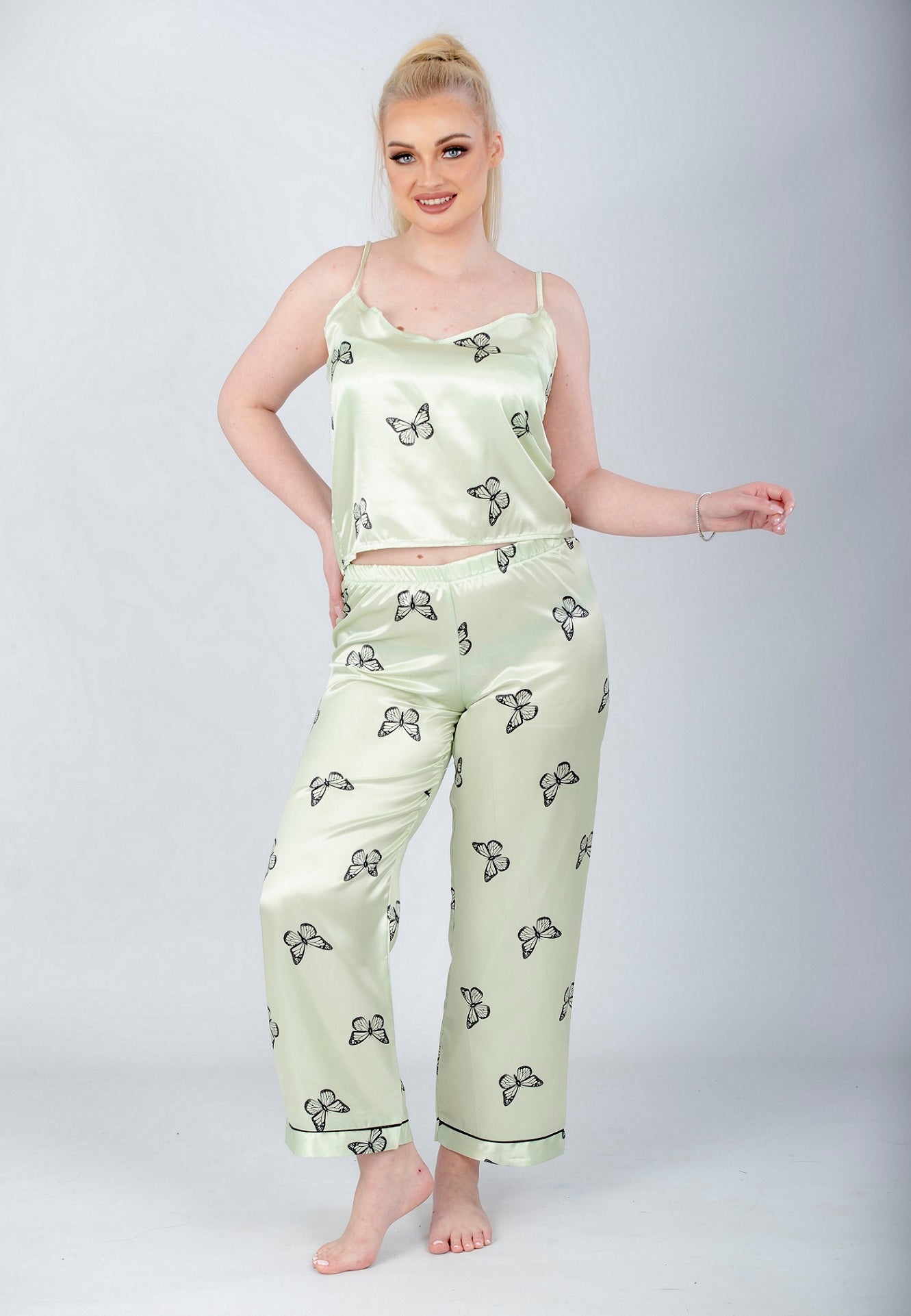 3 Pieces Butterfly Pajama Set