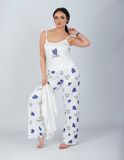 2 Pieces Elegant Heart Pajama Set