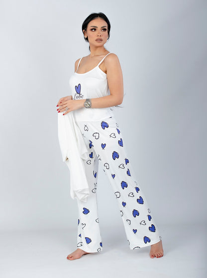 2 Pieces Elegant Heart Pajama Set