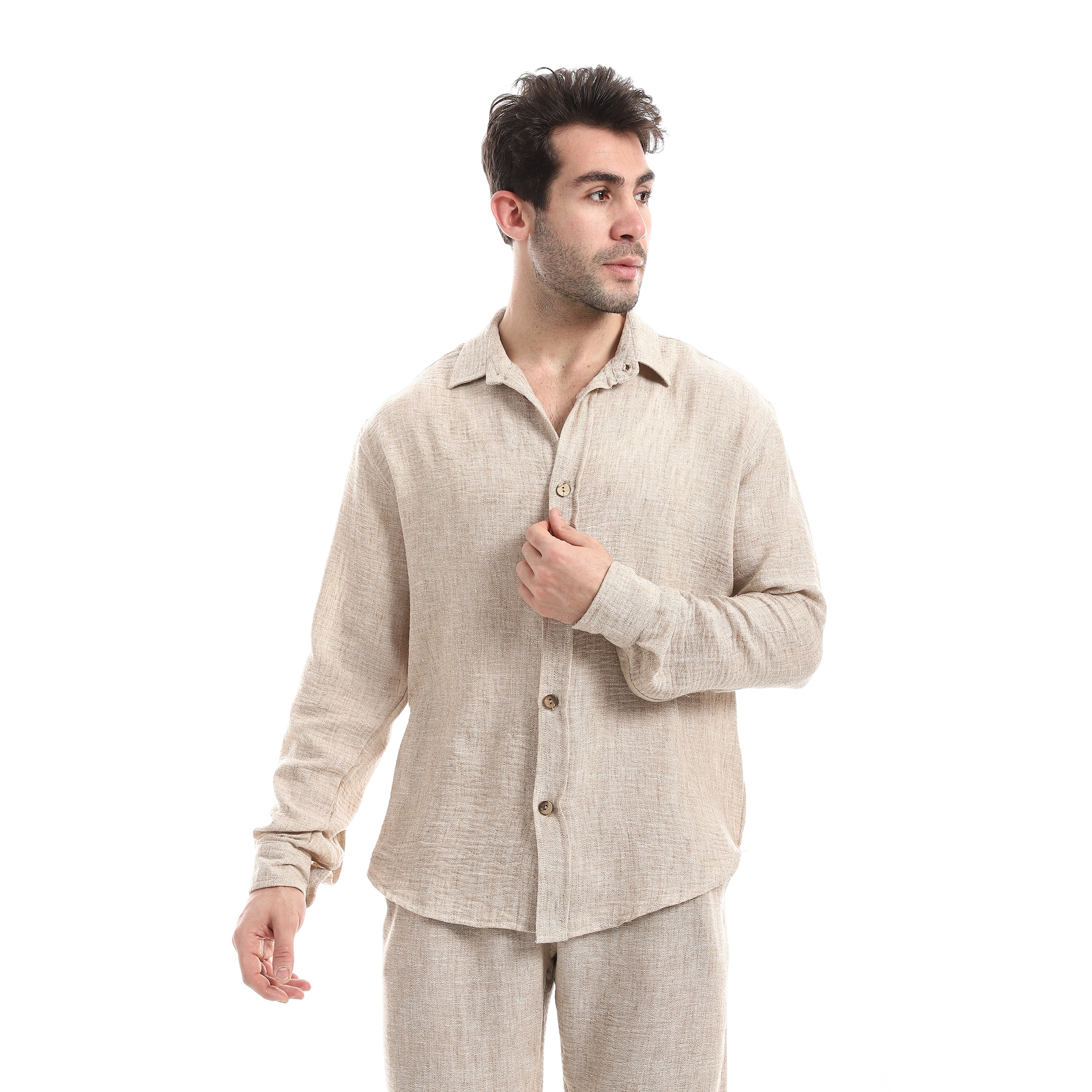 Relaxed Breathable Shirt - Café