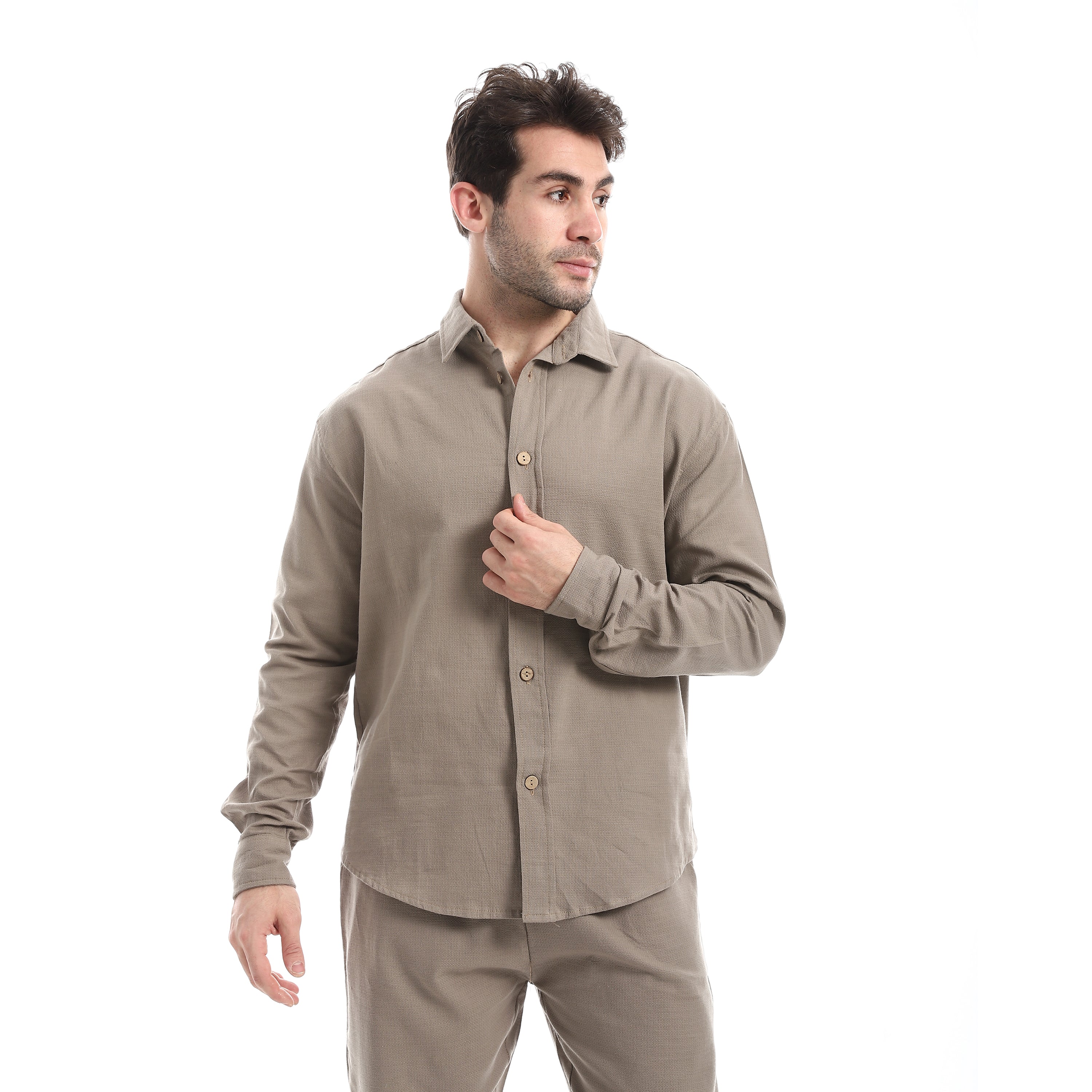 Soft Breathable Shirt - Café