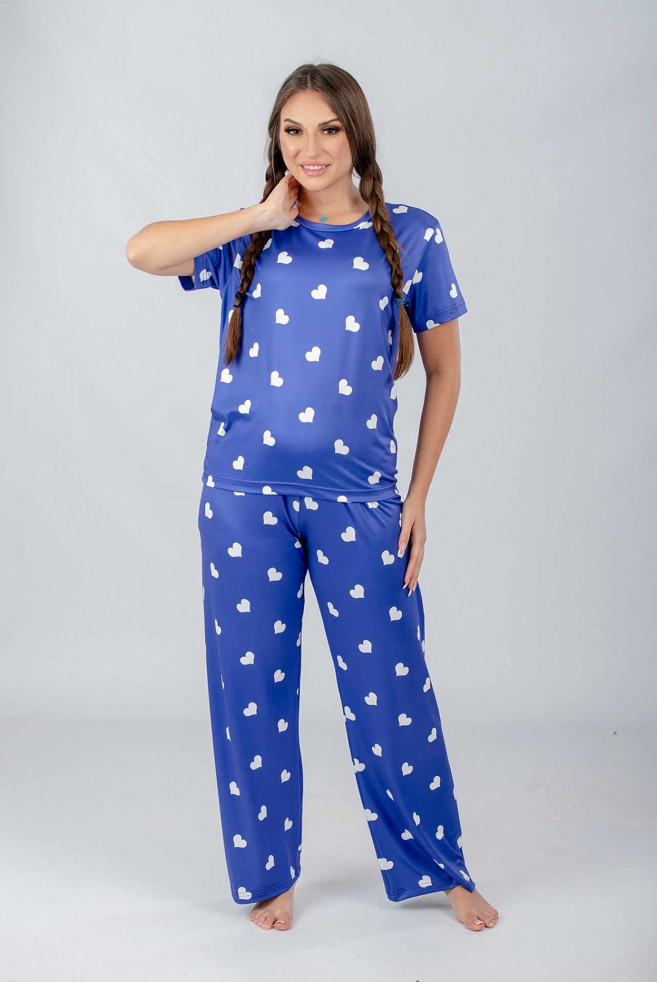 Heart Printed Pajama Set