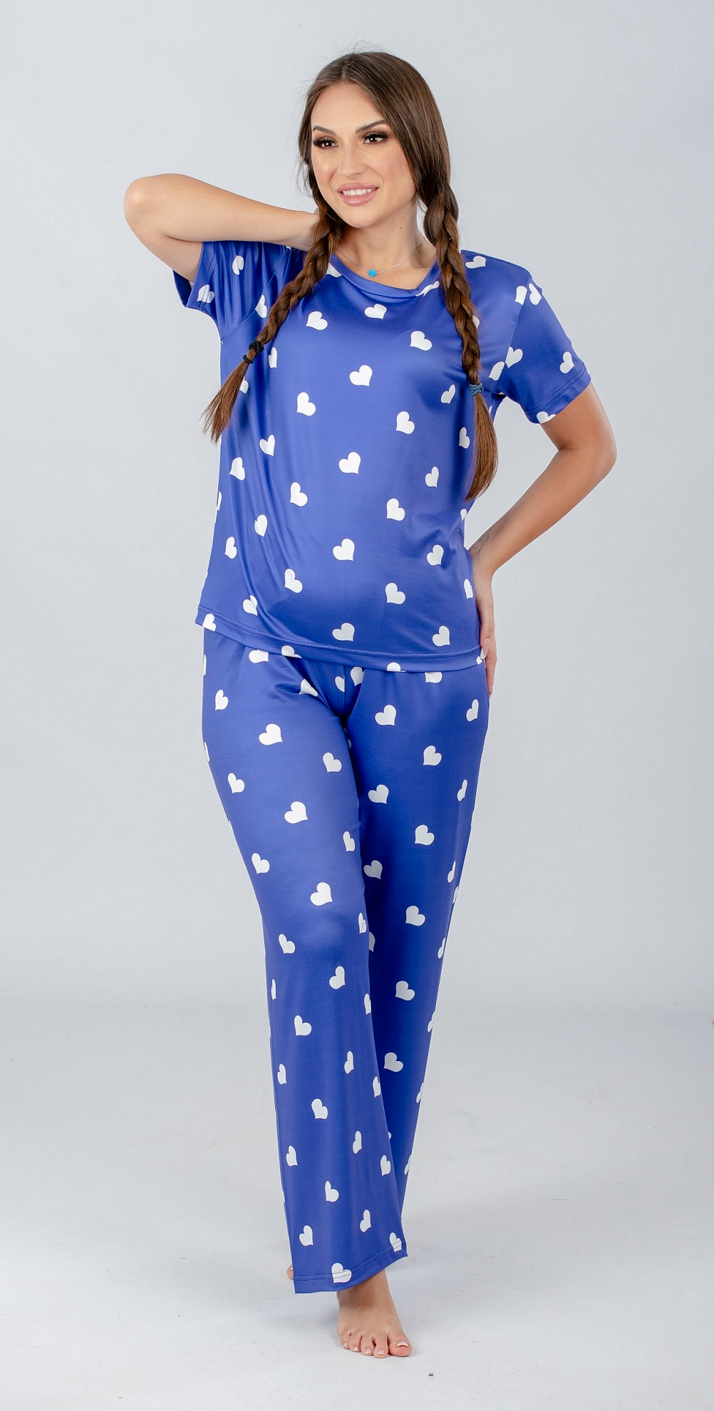 Heart Printed Pajama Set