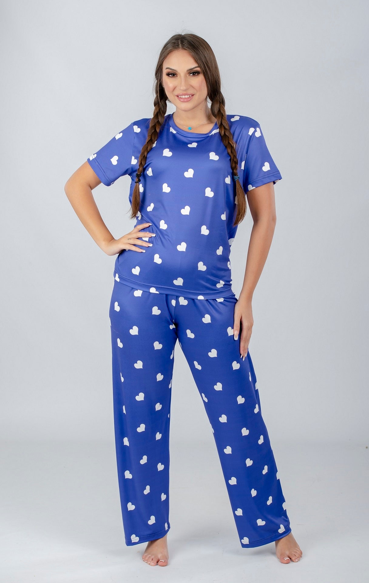 Heart Printed Pajama Set