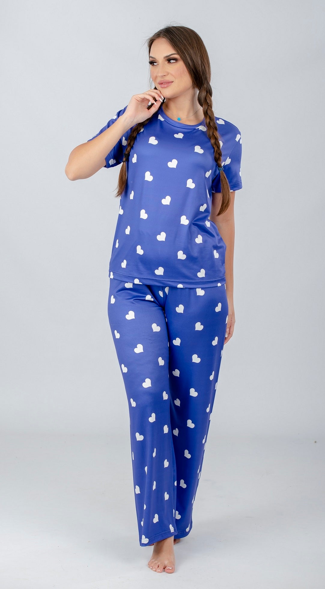 Heart Printed Pajama Set