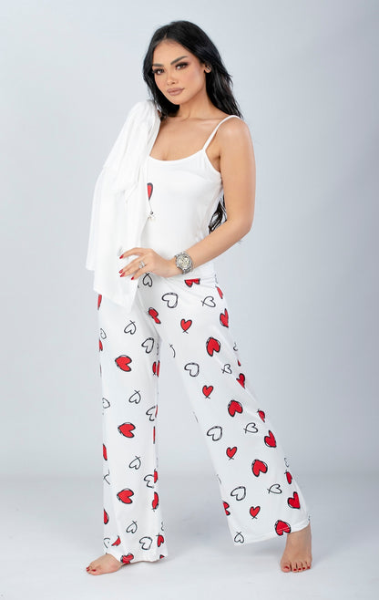 3 Pieces Short Sleeve Pajama Set