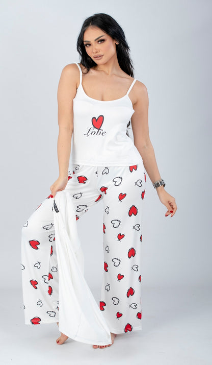 3 Pieces Short Sleeve Pajama Set