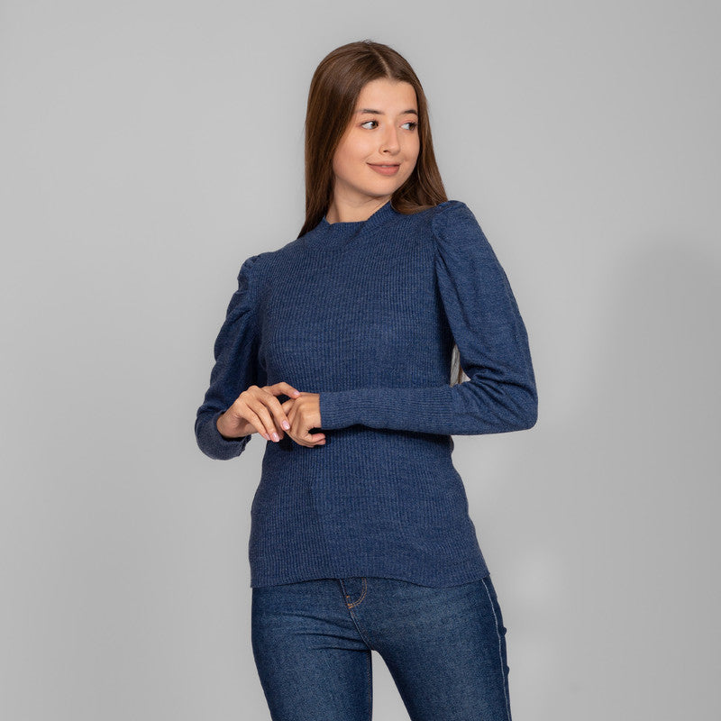 Cobalt Blue Knitted Pullover