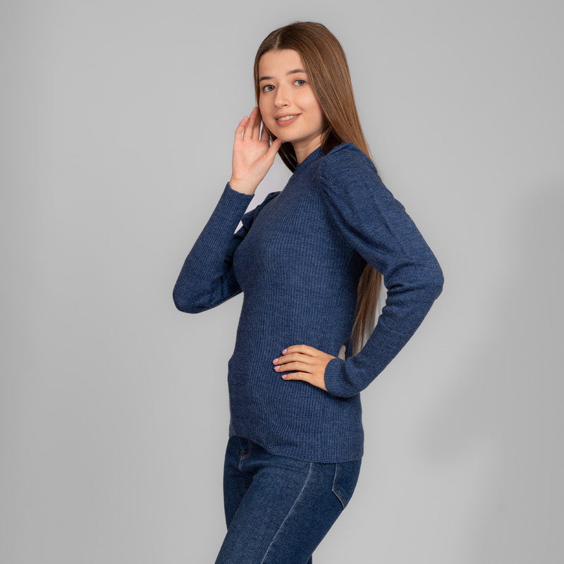 Cobalt Blue Knitted Pullover