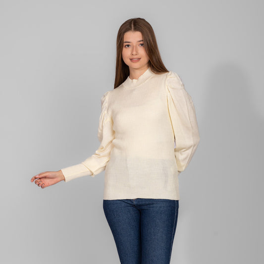 Beige Knitted Pullover