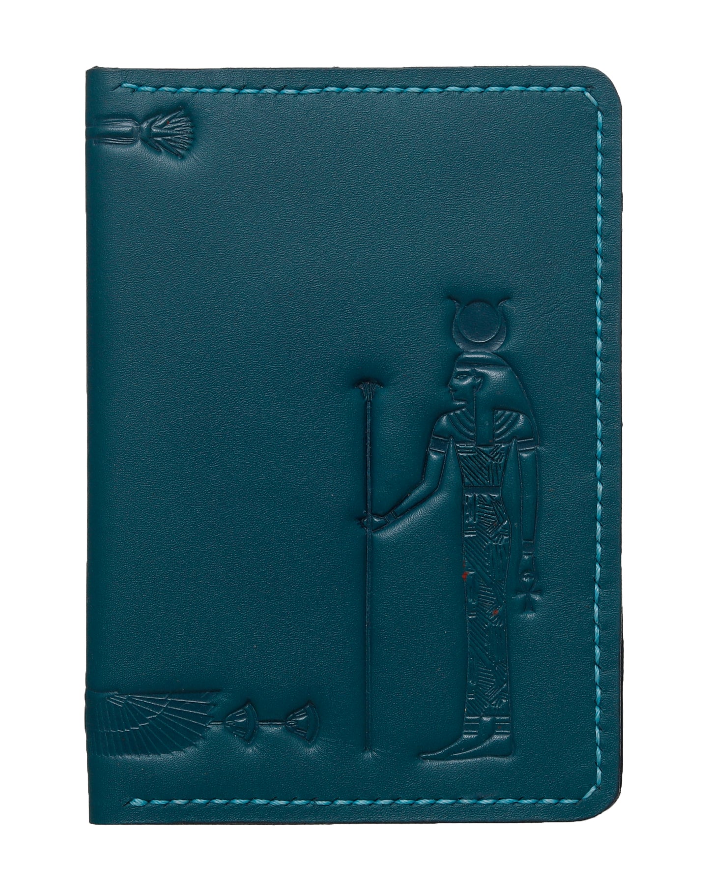 Pharaonic Design Leather Passport Holder 15*10.5 cm