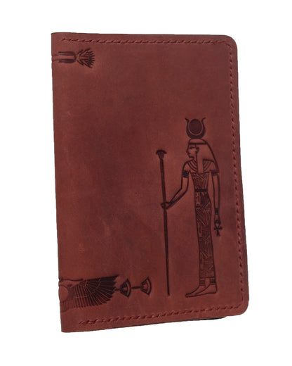 Pharaonic Design Leather Passport Holder 15*10.5 cm