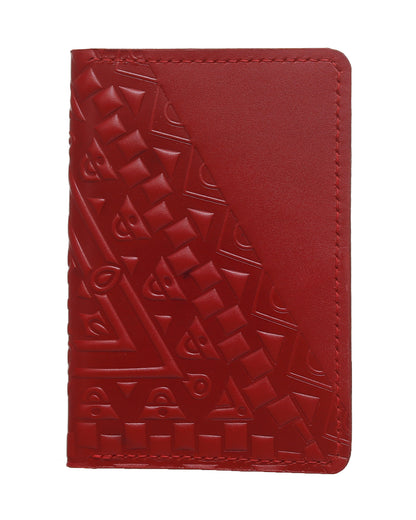 Geometric Design Leather Passport Holder 15*10.5 cm