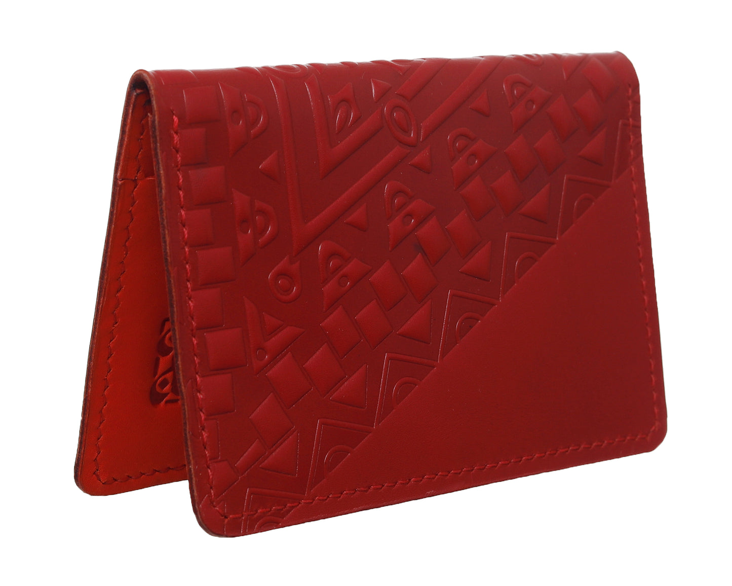 Geometric Design Leather Passport Holder 15*10.5 cm