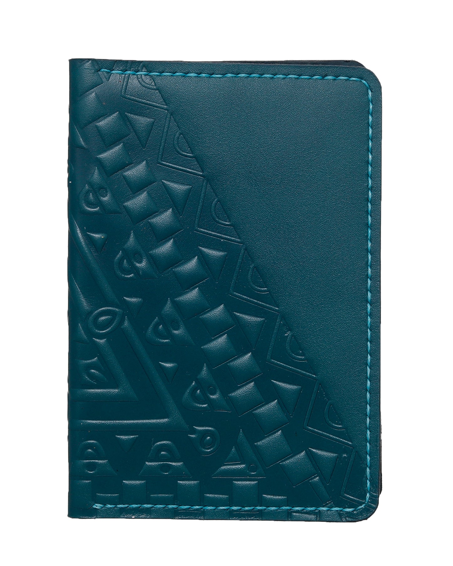 Geometric Design Leather Passport Holder 15*10.5 cm