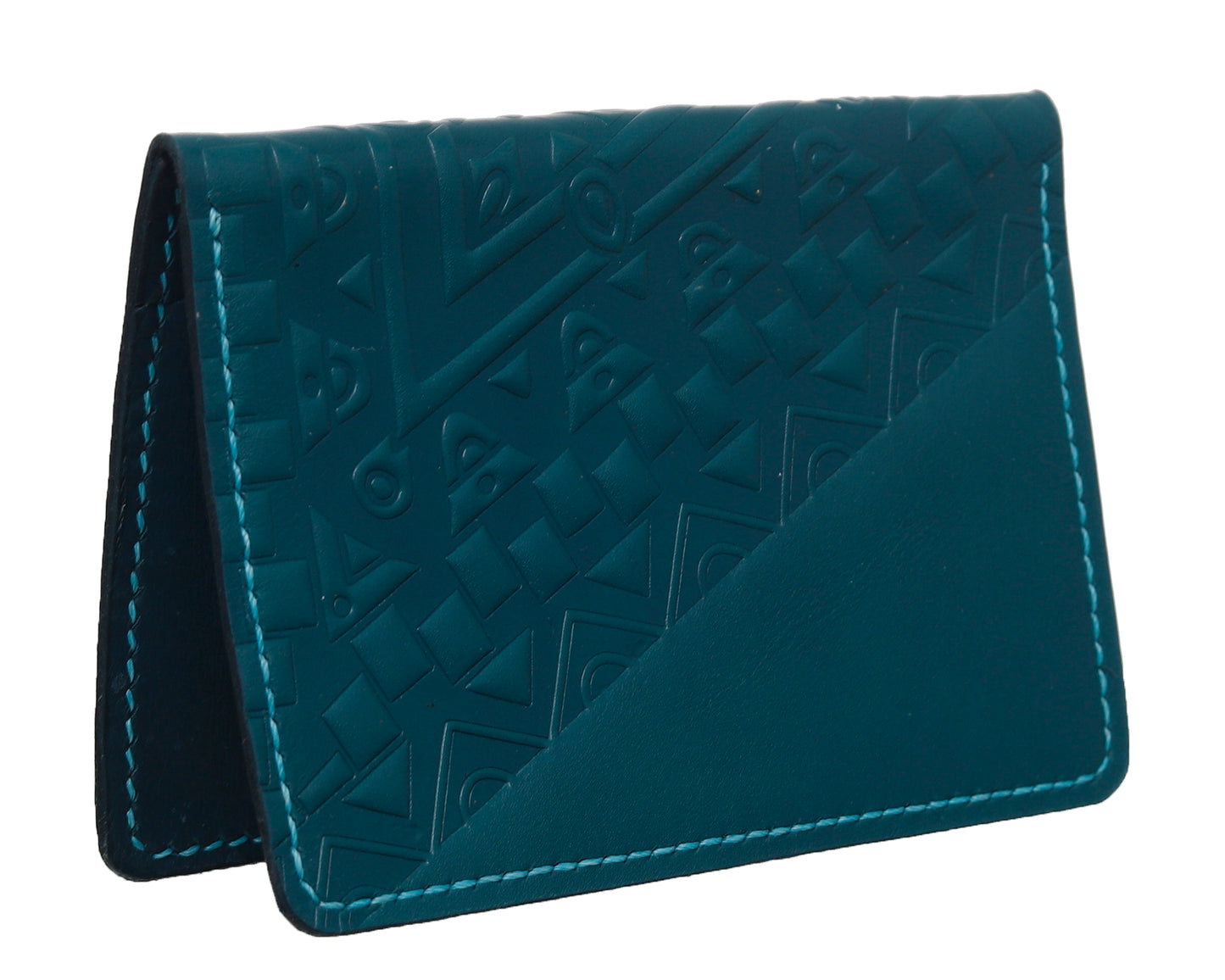 Geometric Design Leather Passport Holder 15*10.5 cm