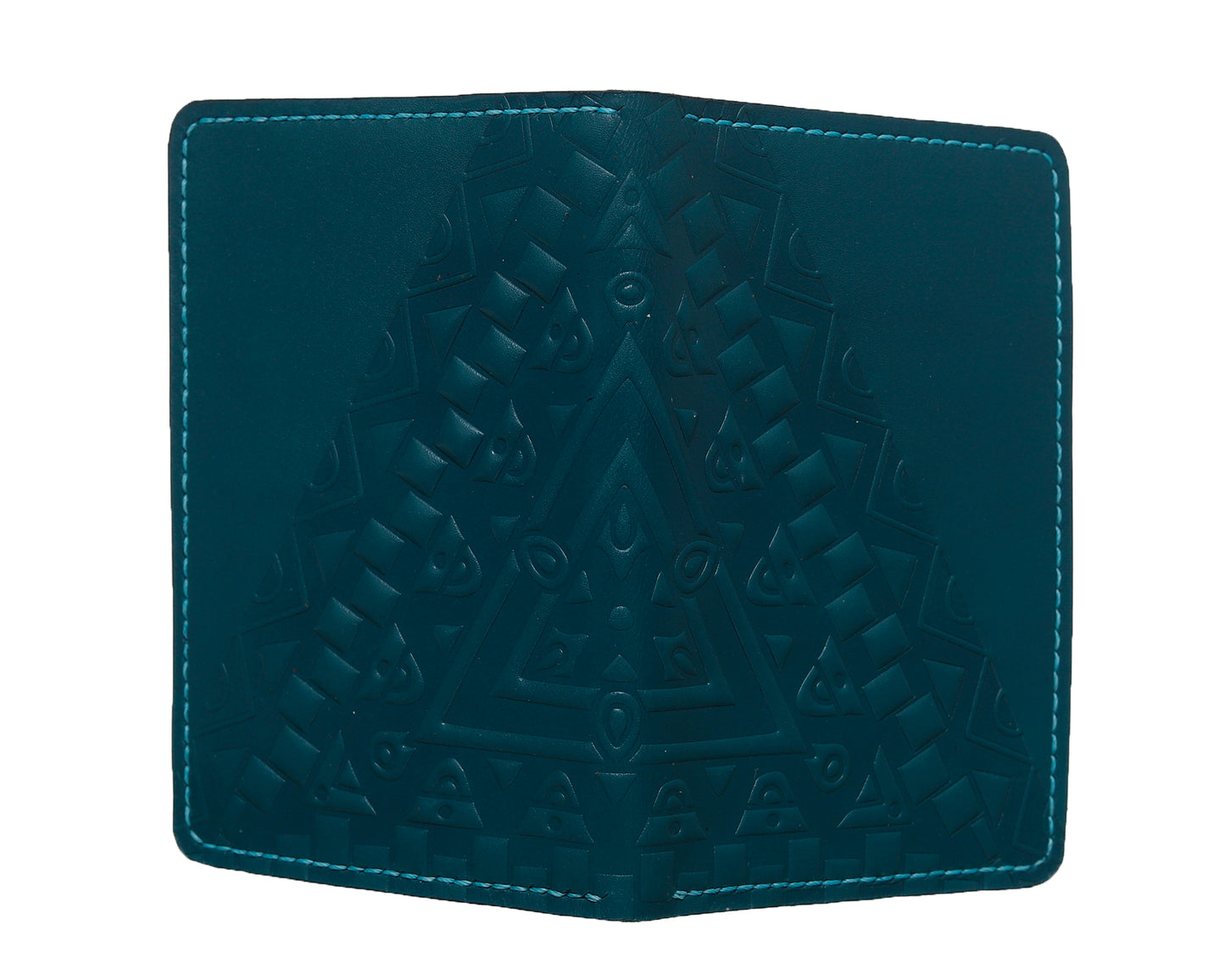 Geometric Design Leather Passport Holder 15*10.5 cm