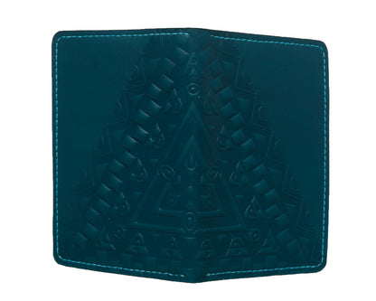 Geometric Design Leather Passport Holder 15*10.5 cm