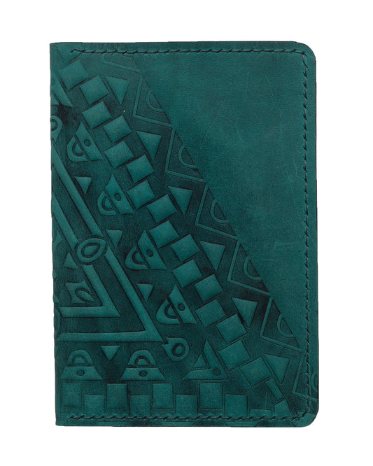 Geometric Design Leather Passport Holder 15*10.5 cm