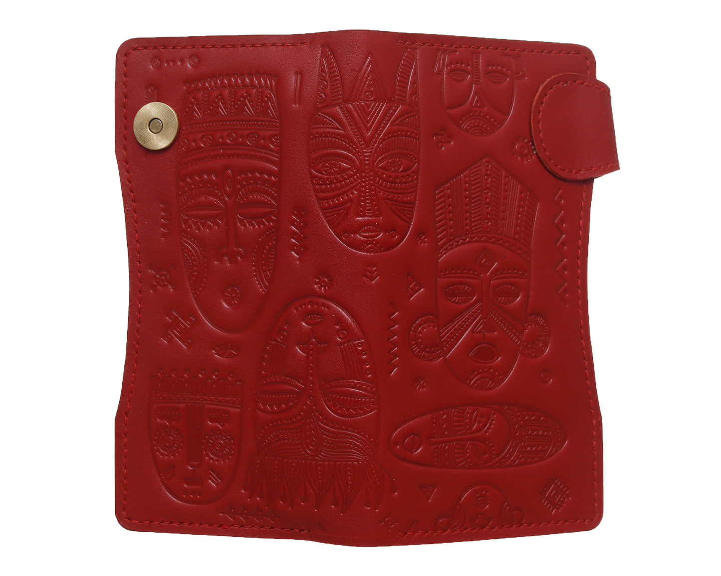 Long Wallet African Design Leather 19*10 cm