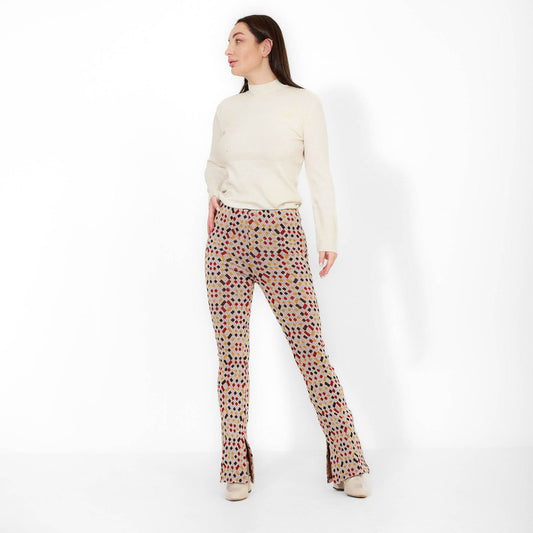 Side Slit Printed Pants