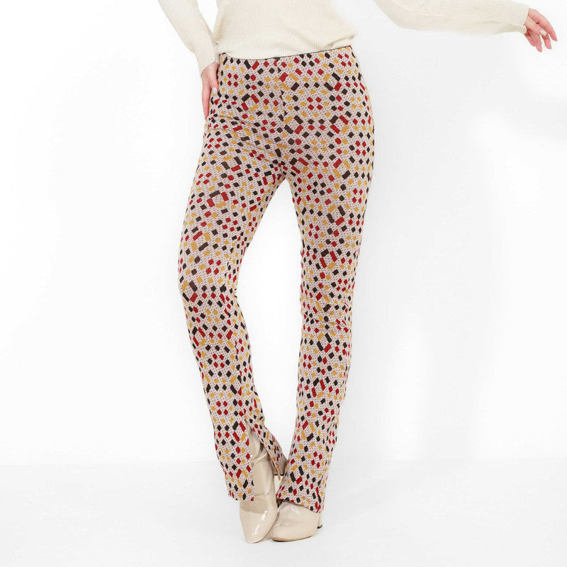 Side Slit Printed Pants