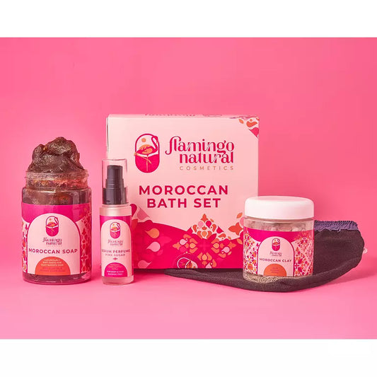 Flamingo natural Morrocan Bath Set